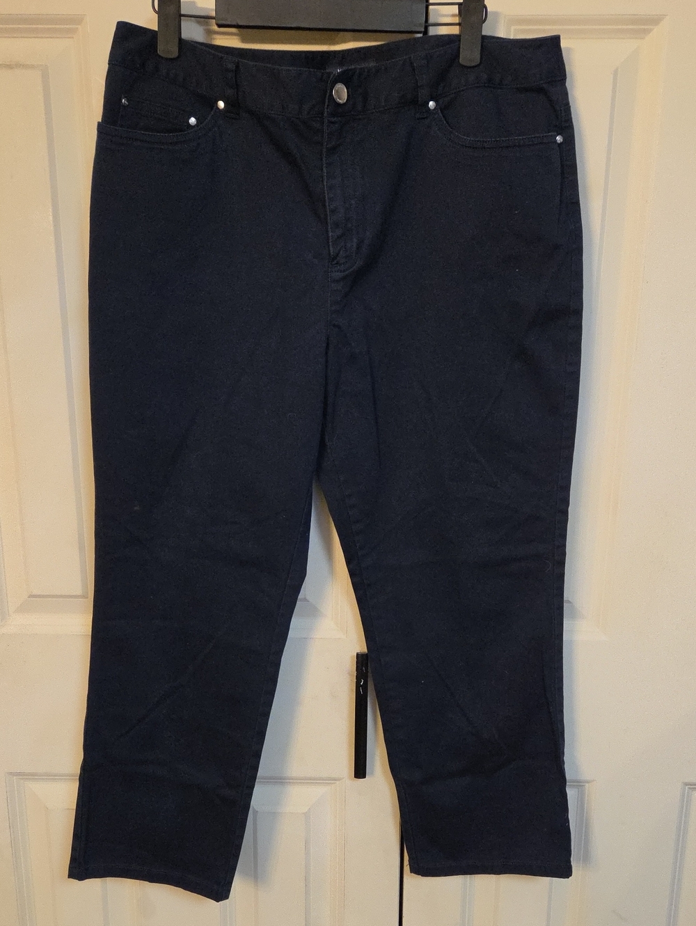 Jones New York Dark Navy Cropped Slim Jeans